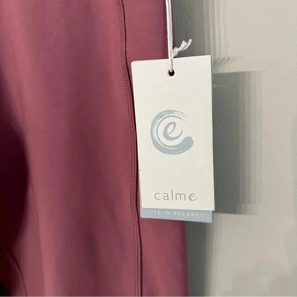 NWT Calme by Johnny Was Endurance High Waist Legging 7/8 w/ Pockets Sz Large - Picture 4 of 12